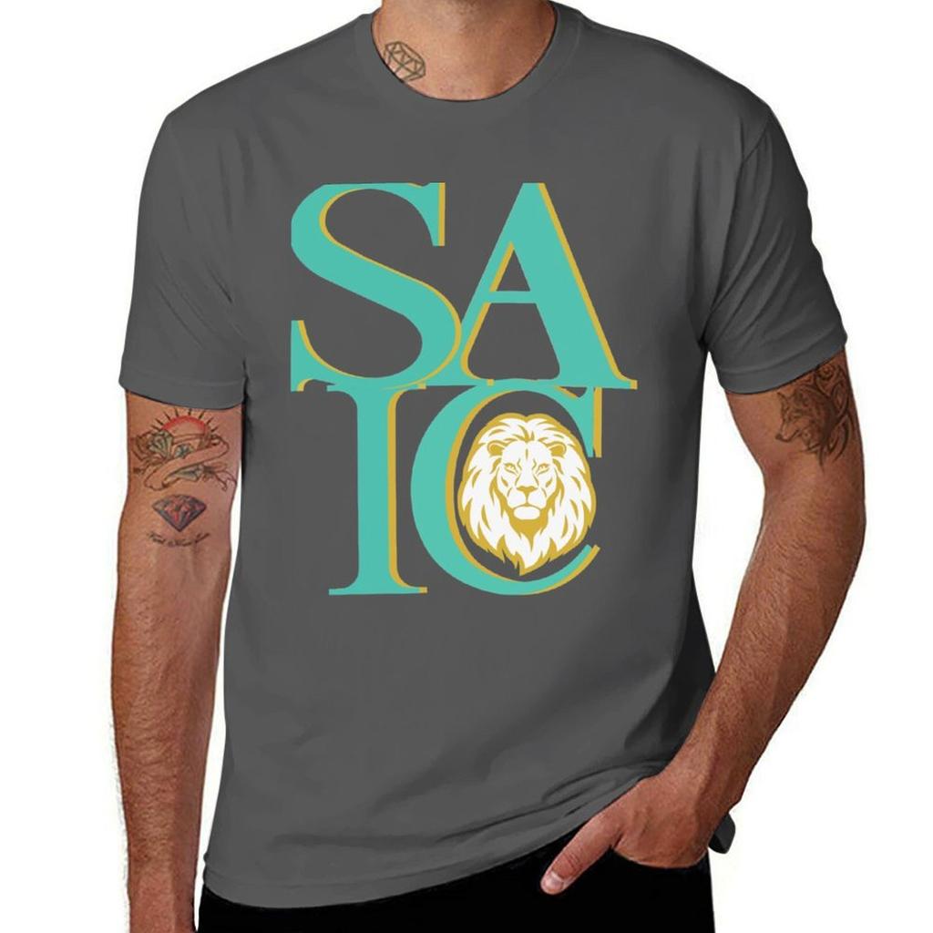 School of the Art Institute of Chicago Gold Lion TShirt Work Daily Short Sleeve Top