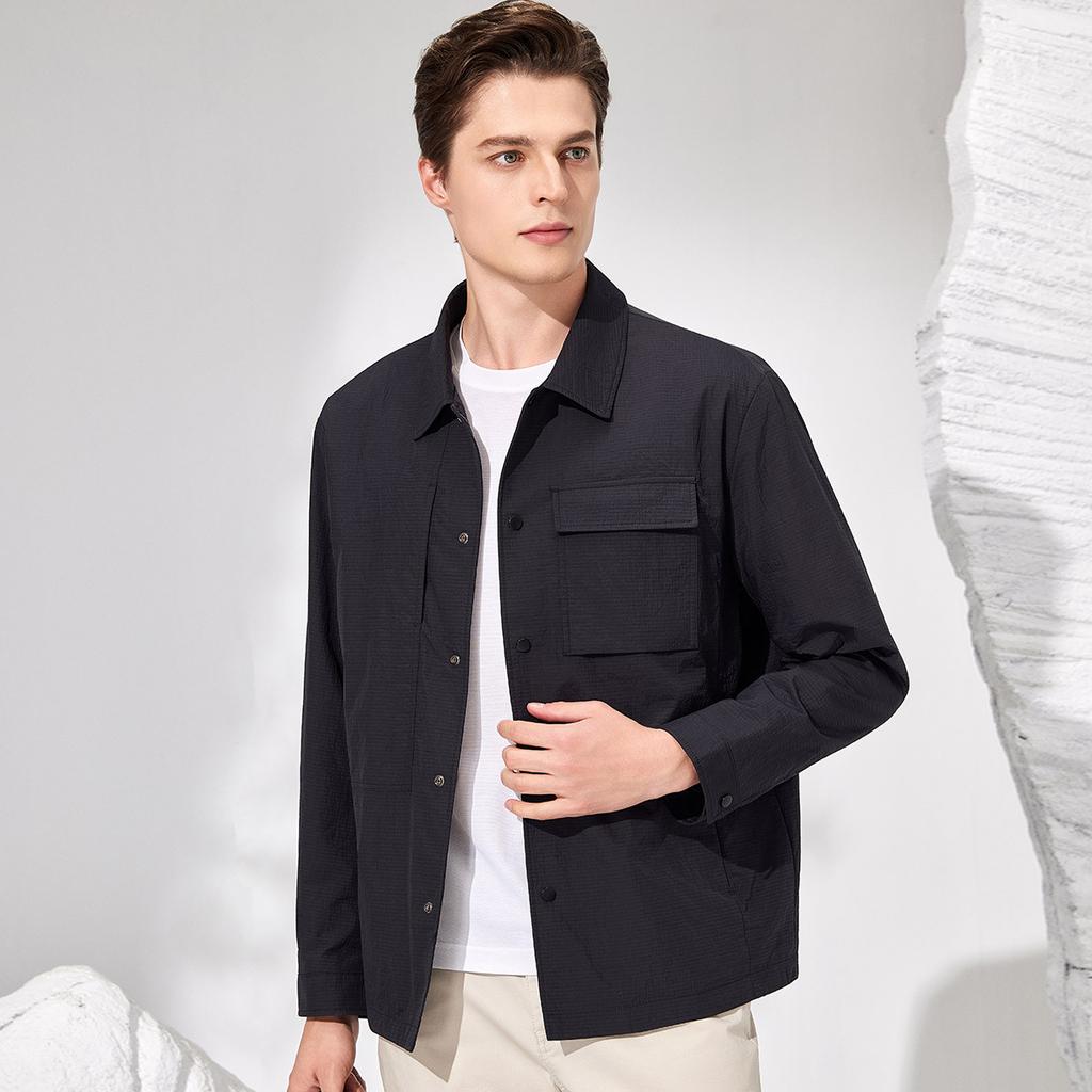 Simple and Versatile 25 Autumn Light Luxury Style Flip Collar Casual Jacket