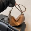 Soft Leather Pleated Crescent Armpit Bag Women's Shoulder Messenger Bag