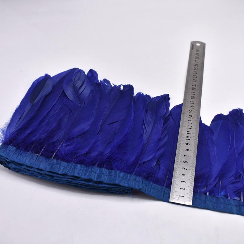 10Meters/lot Natural Goose Feathers Trimmings Fringe for Needlework Sewing Clothing Plume 15-20cm DIY Wedding Feather Decorative