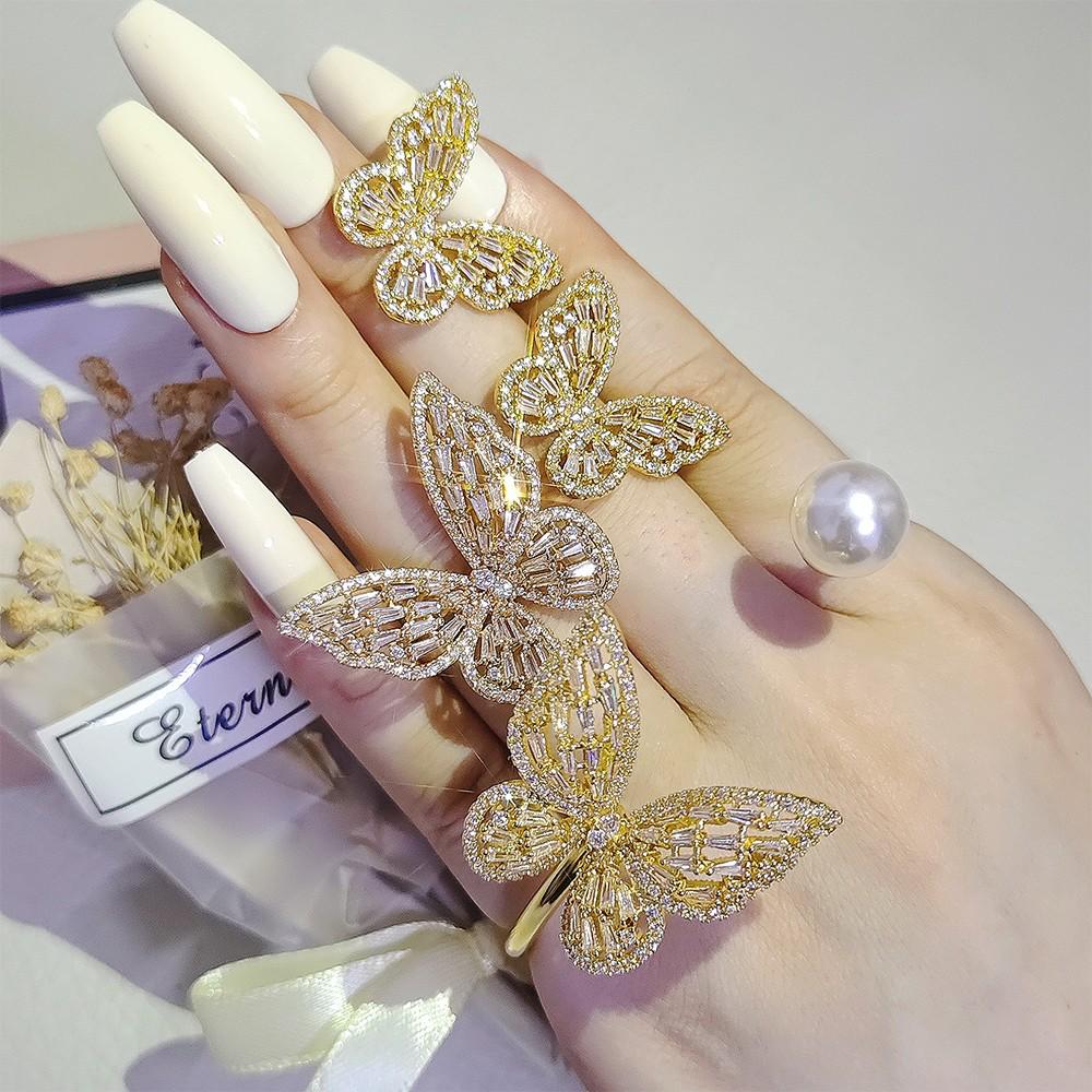 

Elegant Butterfly Trio Jewelry Set: European and American Design (e6492-r7146-s6272)