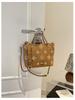 Women's Stylish Embossed Crossbody Bag: Trendy, Versatile, Large Capacity Shoulder & Commuting Bucket Bag