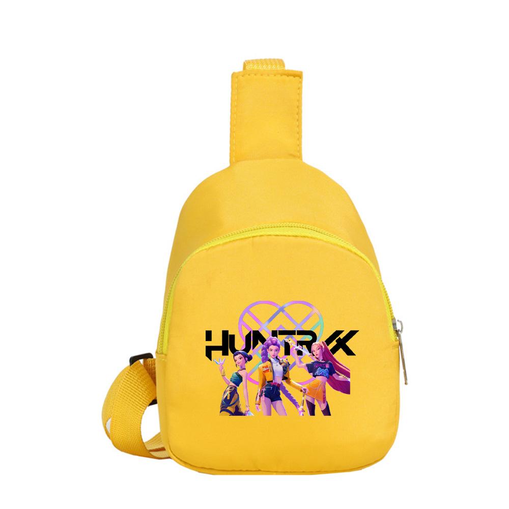 Borsello petto stampato Anime Cartoon K-Pop Demon Hunters Kawaii per Ragazzo Ragazza Borsa a spalla Studente Borsa a tracolla portatile Borsa petto di Natale Regalo per bambino