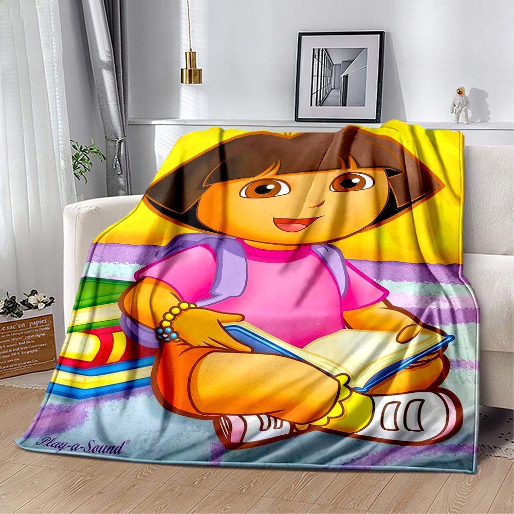 Dora Explorer Blanket Ultra-Soft Suitable for Picnics Livingroom Seaside Four Seasons Multipurpose Warmthful Decor Gifts For Family Or Friends