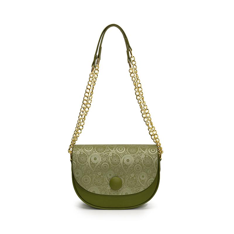 Spring small fresh solid color shoulder messenger bag new women's bag saddle bag fashion foreign trend