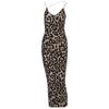 Leopard Print Sleeveless V-Neck Sexy Dress Women Bodycon Midi Dress Spring Fashion Streetwear Party Off Shoulder Elegant Festival Outfits