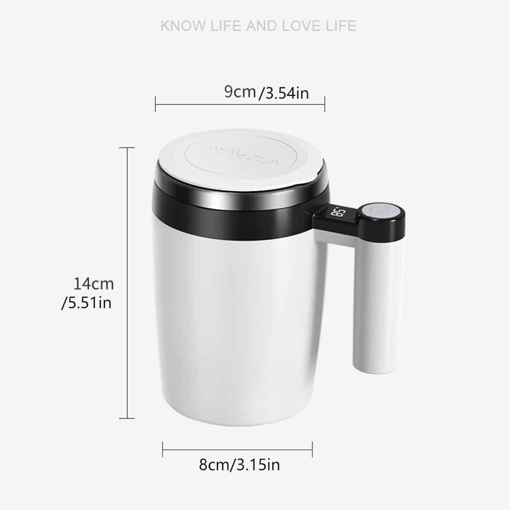 Temperature Measurement Automatic Stirring Cup Stainless Steel Liner Rotating Blender Cup Office