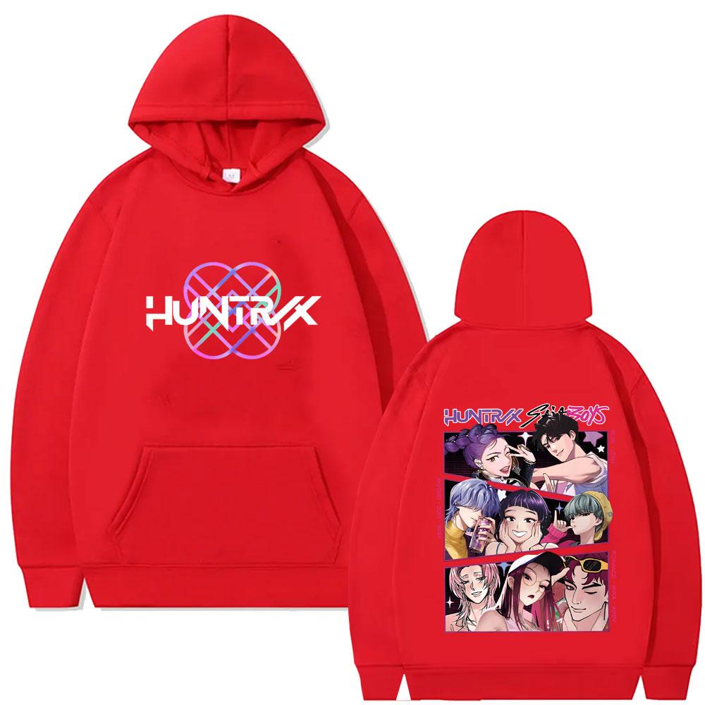 Movie KPop Demon Hunters Rumi Mira Zoey and Saja Boys Graphic Hoodie Men Women Cartoon Fashion Trend Oversized Hooded