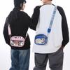 New trendy Hong Kong style transparent pvc messenger bag transparent shoulder bag beach bag messenger bag