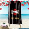 Martini Custom Name Print Beach Towel Large Soft Quick Dry Towel For Beach Camping Swimming