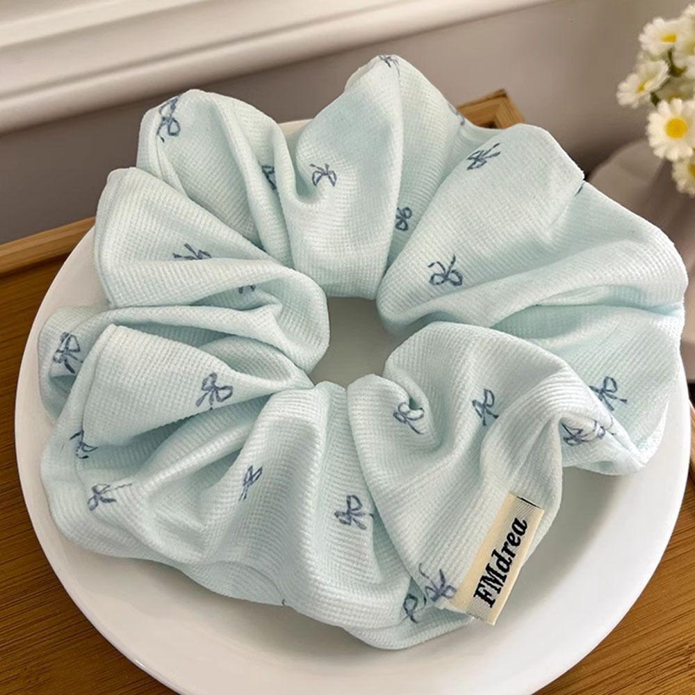 Handmade Blue Bow Hair Ties High Elasticity Hair Accessories Kawaii Hairband