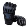Boxing Gloves Unisex Adult Half Finger Taekwondo Protective Clothing for MMA Combat Training Black