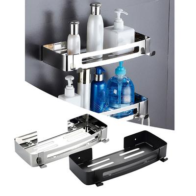 1PC Stainless Steel Bathroom Storage Rack Rust Proof Wear-resistant Kitchen Square Bathroom Corner Rack Bathroom Accessories