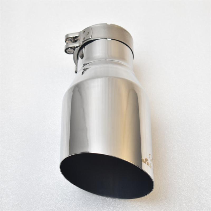 RE Exhaust Tip 304 Stainless Steel Angled Single Tube Automobile Exhaust Nozzle 2.5 Inches 4.5 Inches Automobile Modification