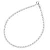 Gin No Sterling Silver 925 Wide Cut French Rope Chain Anklet 25cm Simple Subtle Thin Slim Ankle Summer Silver [Shinjuku Kura] 2.4mm Men's Women's