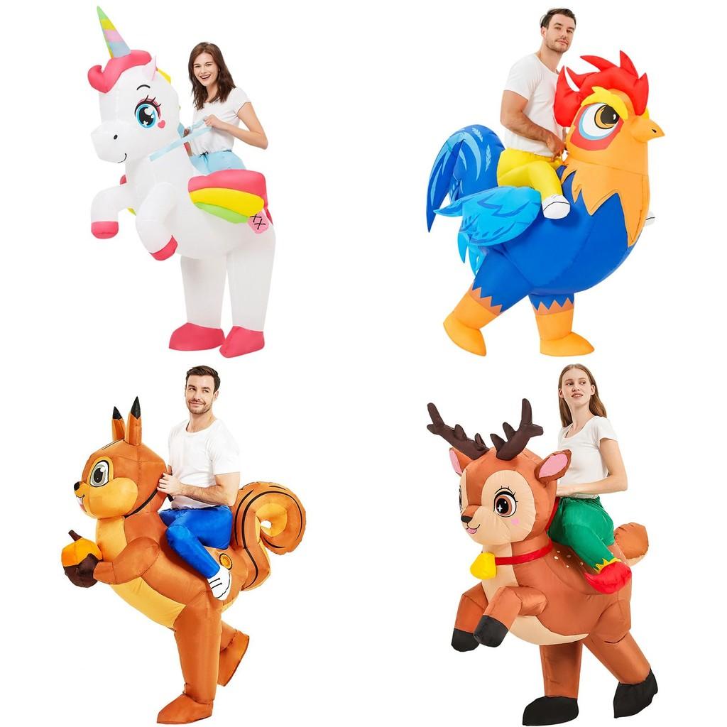 Cartoon Unicorn Squirrel Elk Chicken Costume With Sewing Craft For Childrens Party And Performance