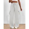 2025 Fashion Loose Casual Wide-leg Women Long Pants Drawstring Solid Color Pockets Sweatpants Office Autumn Wintercasual Jogging Pants Simple Trousers