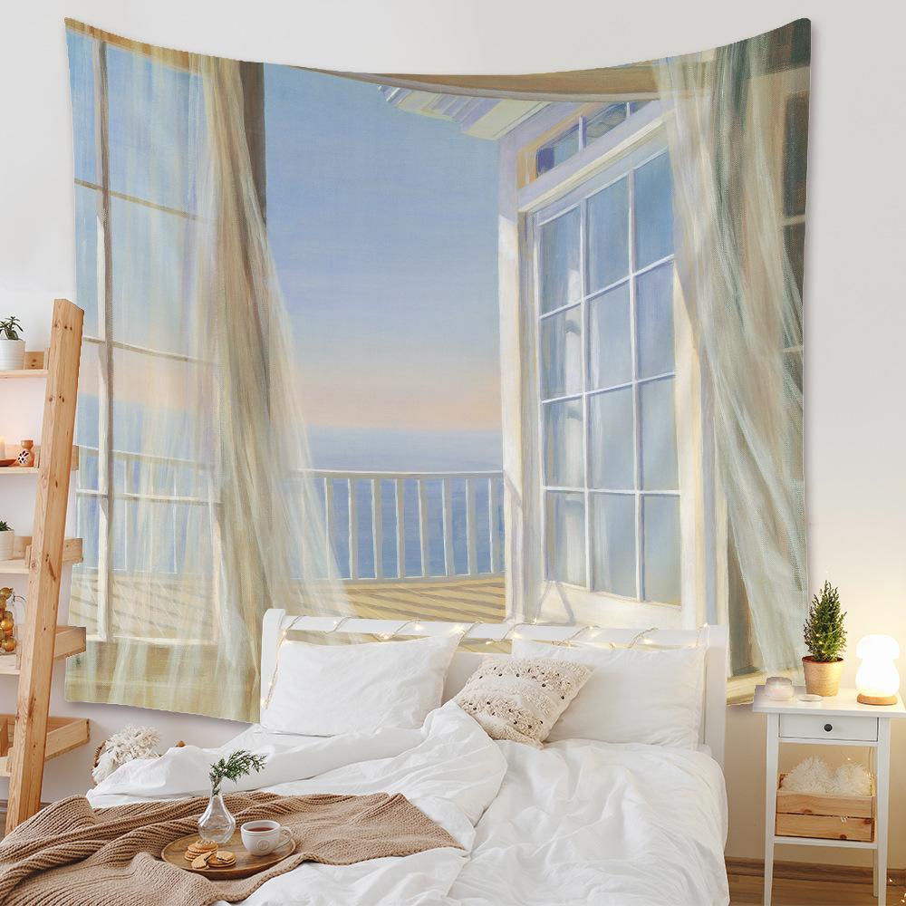 

VIKAMA Home Bohemian Tapestry Room Decoration Hanging Cloth Background Cloth Ins Wind Hanging Cloth Landscape Tapestry 74x94cm(29x37in)