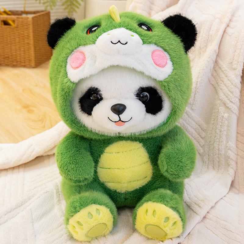 

Милая плюшевая игрушка-панда-динозавр-трансформер - Большая детская подарочная кукла для мальчиков и девочек 35cm (450g) как