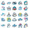 New 50 Cute Shark Personality Creative Stickers Mobile Phone Notebook Water Cup Suitcase Waterproof Stickers