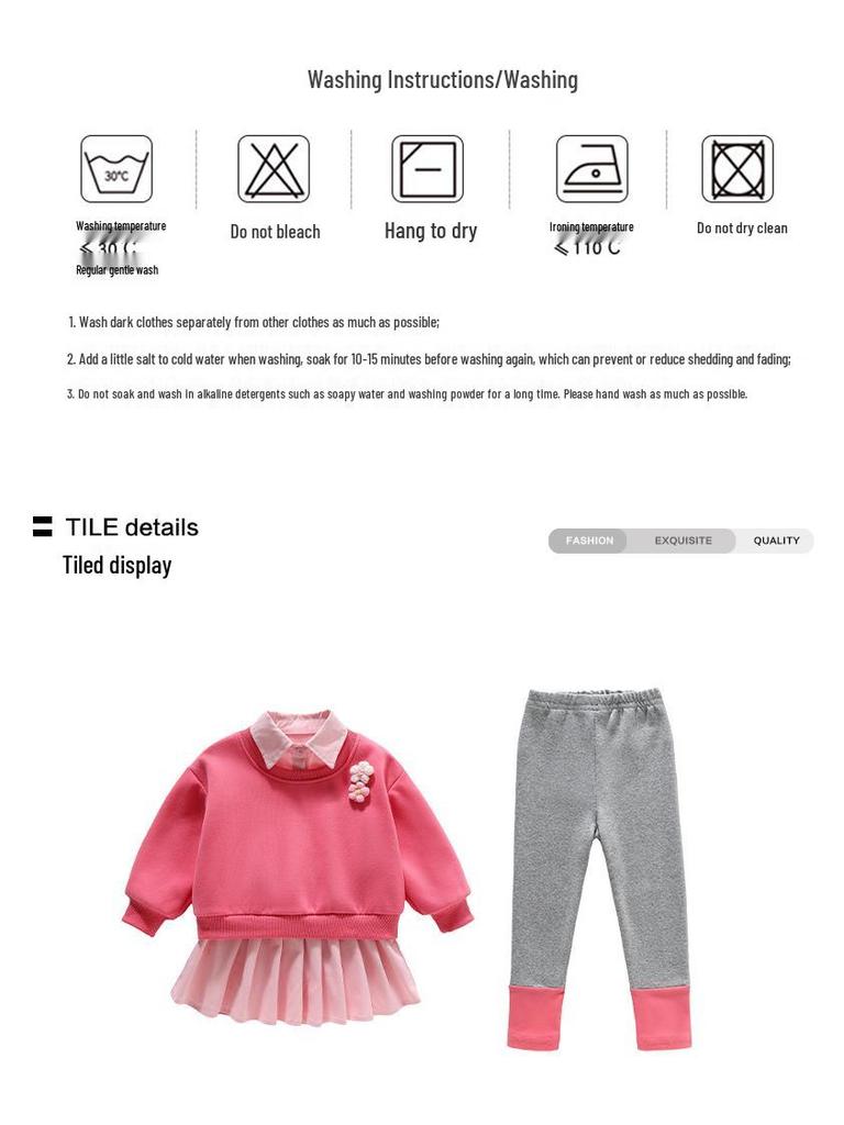 Trendiges zweiteiliges Set für Frühling & Herbst 2025: Stilvolles Sweatshirt & Hose für kleine Mädchen