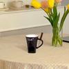 Candle Cup Heating Food Ceramic Mug with Fork Ceramic Chocolate Cup Ceramic Fondue Mugs for Date Night Birthday & Wedding Gifts