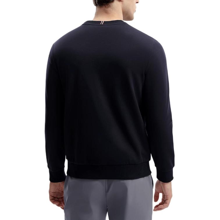 Fila Letter Print Casual Crew Neck Knit Pullover Sweatshirt Men Sweatshirt Legendary-Blue F11M411211F-NV