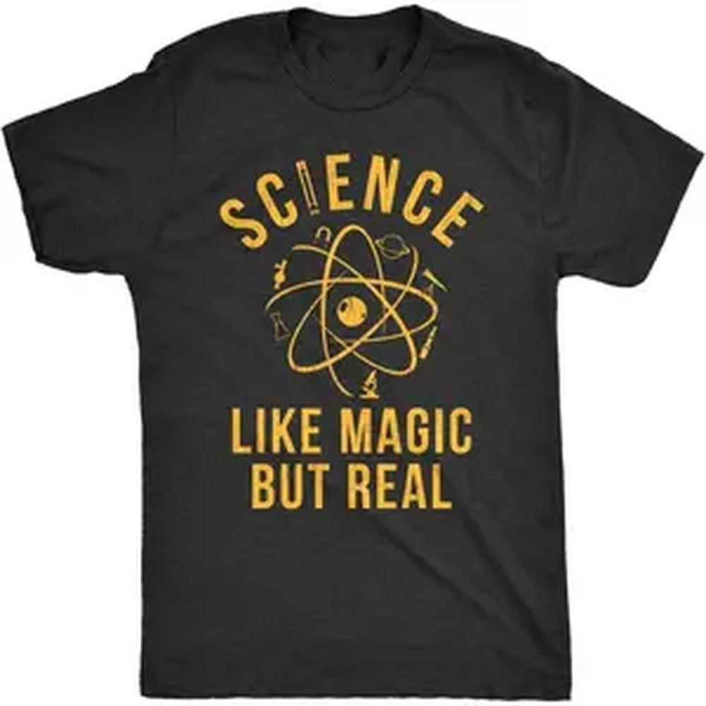 Unisexs Science Like Magic But Real T Shirt Funny Nerdy Teacher Tee