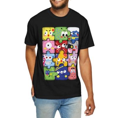 Kopie von Kopie von Buntes Cartoon-Charakter-T-Shirt, Lustiges Grafik-T-Shirt für Erwachsene, Lässige Kleidung, Geschenkidee, Schwarze T-Shirts, Cartoon, Sommer