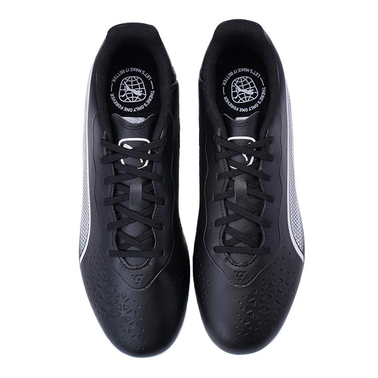 Puma King Match King Round Toe Lace-Up MG (Rubber Short Studs) Artificial Grass Fabric Football Shoes Men Football Shoes Black 107572-01