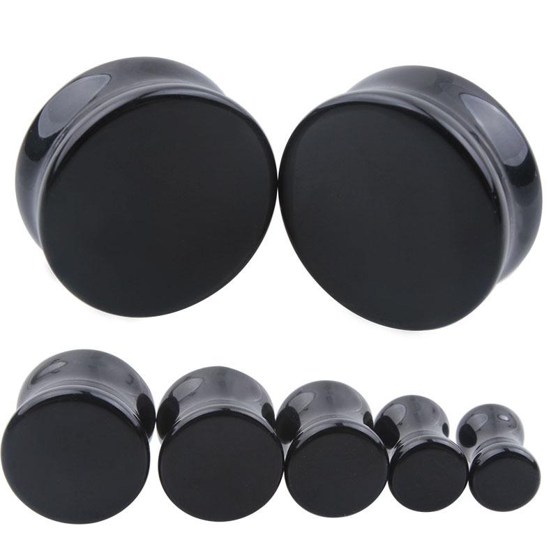 Obsidian Ear Expander: Exquisite Piercing Jewelry for Cartilage, 5-25mm