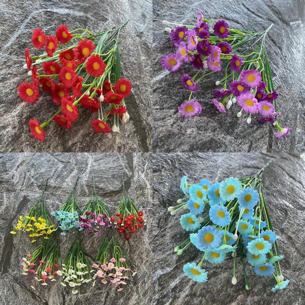 Artificial Mini Daisy Bouquet With Silk Material For Diy Crafts And Party Decor