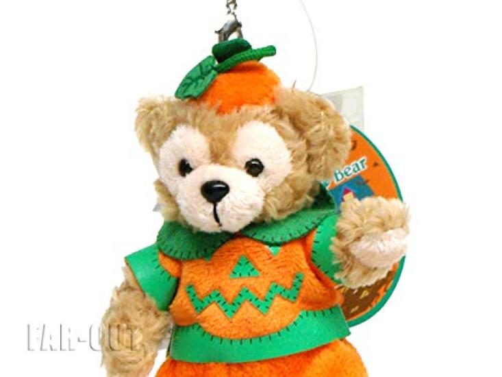 Tokyo DisneySea Duffy Plush Strap Halloween 2010 Pumpkin Clothes Duffy