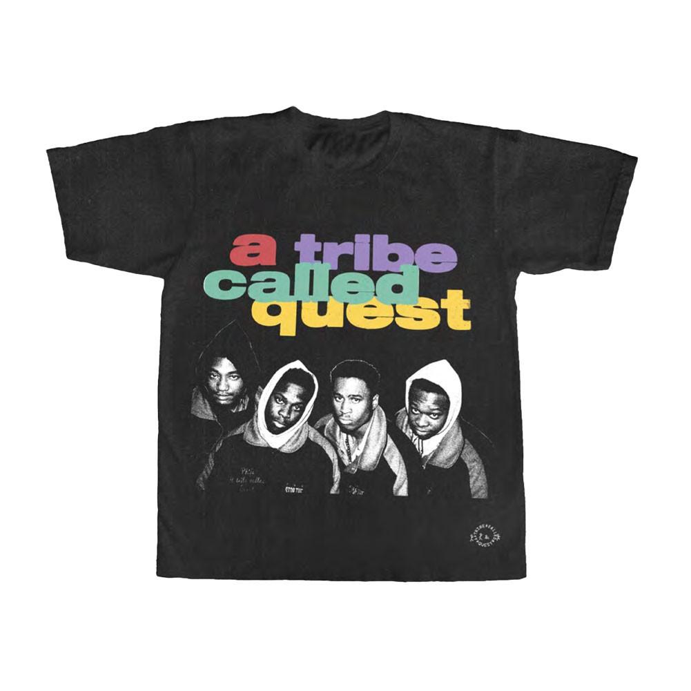 Men s Tribe Called Quest Group Shot Slim Fit T-shirt Small Black XXXL
