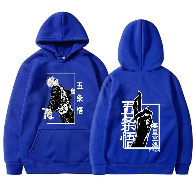 New Spring Autunm Men Hoodie Japan Jujutsu Kaisen Gojo Anime Women Fashion Unisex Manga Gojo Satoru Graphic Printed Hoody