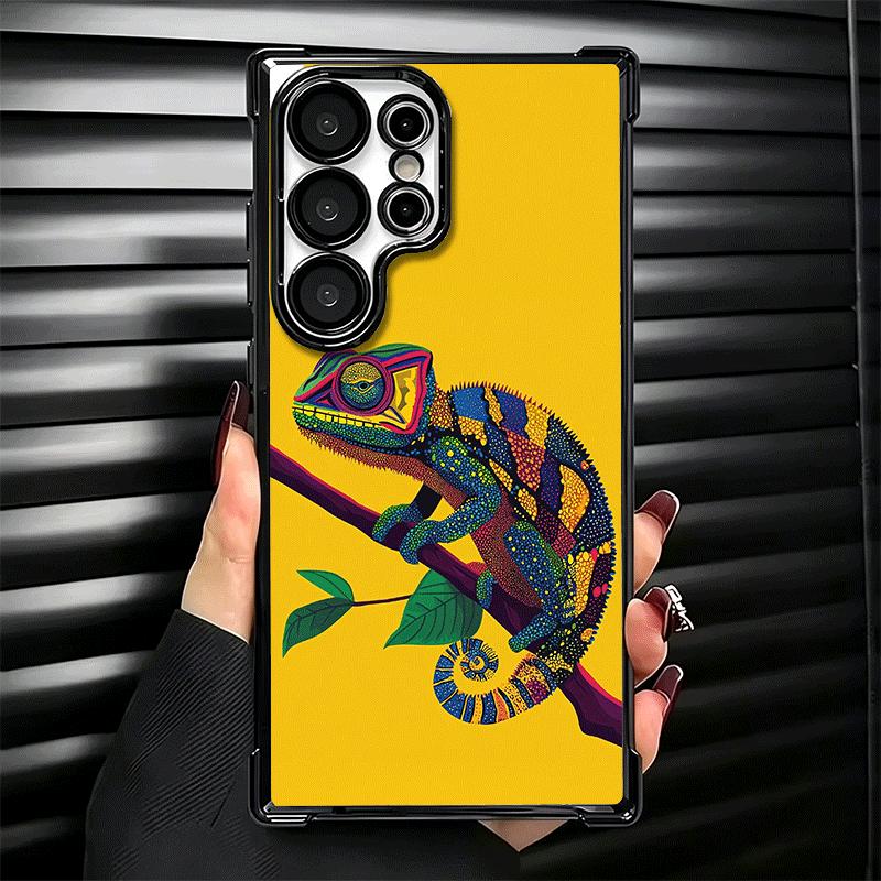 Animal Chameleon Soft Phone Case For Samsung Galaxy S26 Ultra S25 Edge S24 FE S23 Plus S22 S21 + S20 Plating Anti-Fall Fundas