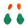 New Fashion Green Orange Acrylic Drop Earrings For Women Geometric Irregular Oval Resin Long Dangle Earrings Jewelry Wholesale