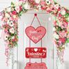 2pcs Romantic Valentines Day Decorations Confession Multipurpose Front-Porch Door Hanger Arrange Props Party Signs Banners