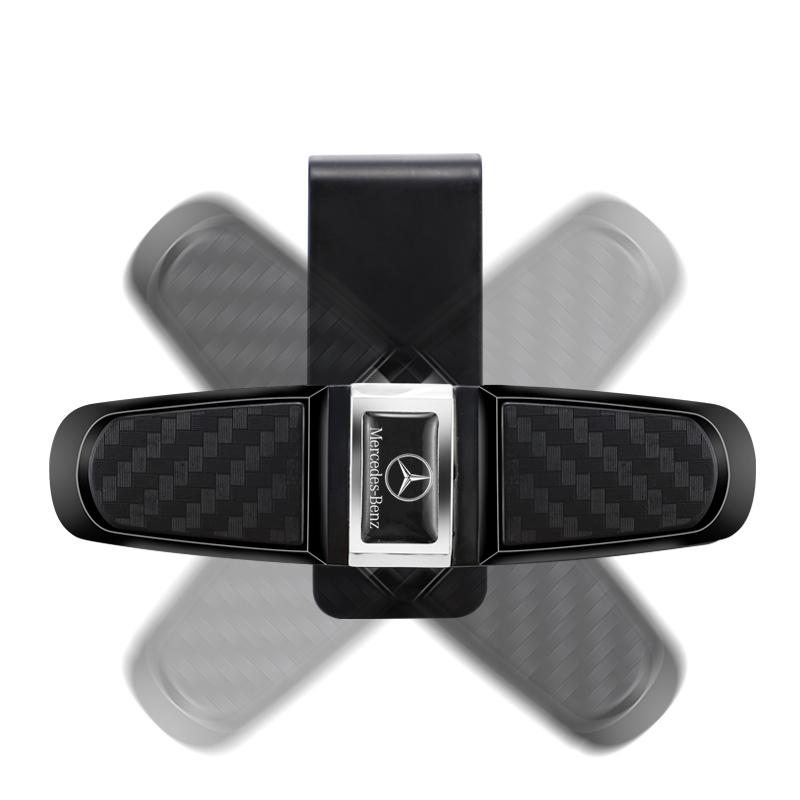 ZQE1  Car Sun Visor Clip 360 Rotation Sunglasses Ticket Card Clamp For Mercedes Benz AMG W205 C300 W203 W206 W108 W124 W126 W140 W168