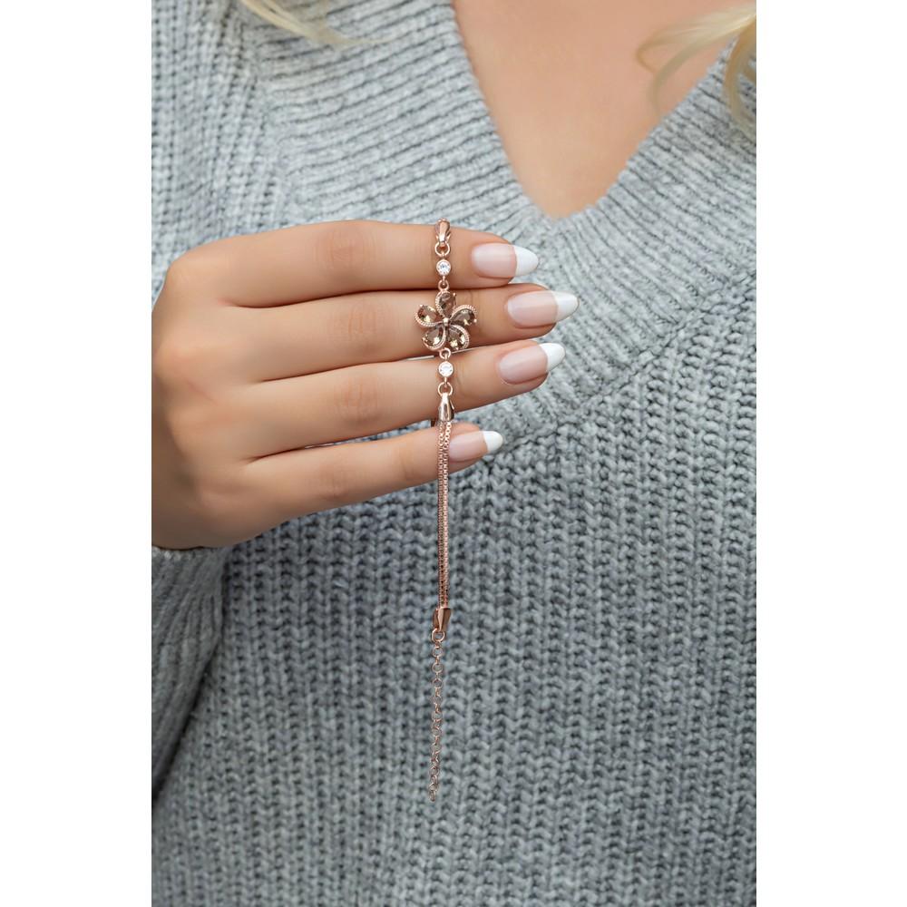 

Браслет из стерлингового серебра 925 пробы с зултанитом и 6 листочками цветов