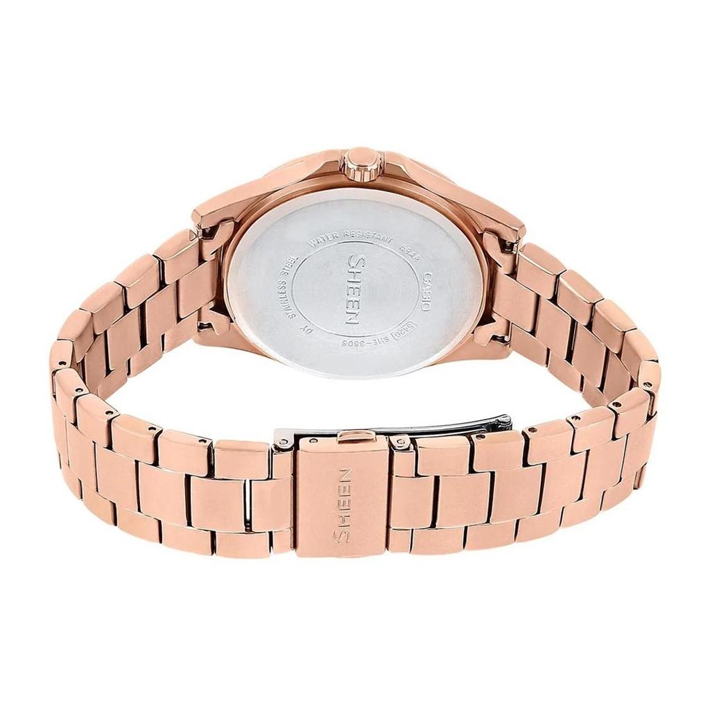 Casio Women's SHEEN Gold Watch SHE-3806PG-7A SHE-3806PG-7A