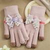 Knitted Bow-knot Warm Gloves