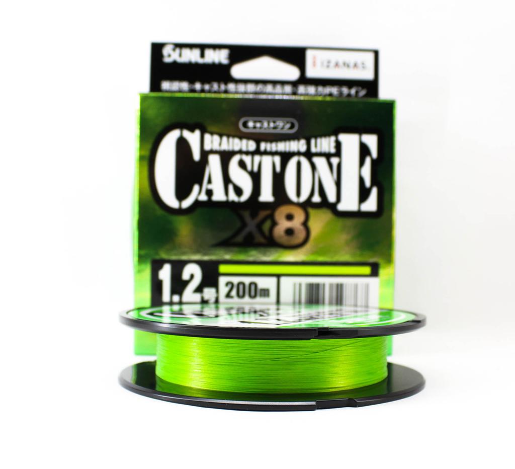 Sunline P.E šňůra X8 Cast One HG 200M P.E 1.2 20lb Světle zelená (8767)