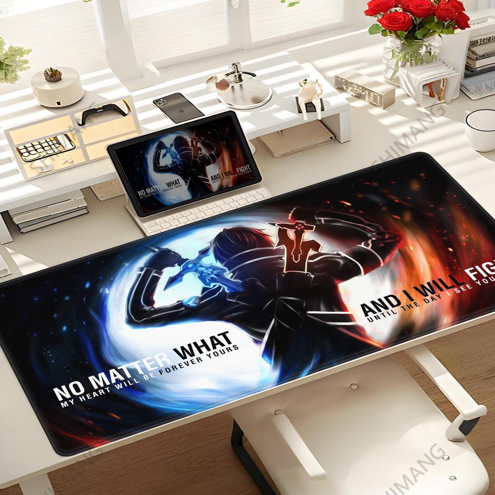 SSword Art Onlinee Mouse Pad Desk Mouse Pad Cute HD Desk Pad Extended Gaming Keyboard Mats Large xcm XXL Gamer Mousepad