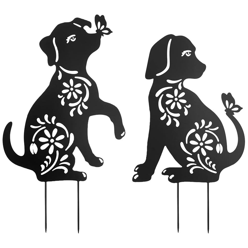 

2 шт. колышки в виде силуэта животного, декоративные колышки для животных, кошачьи колышки, украшения для кольев, вставки для животных, наружное украшение