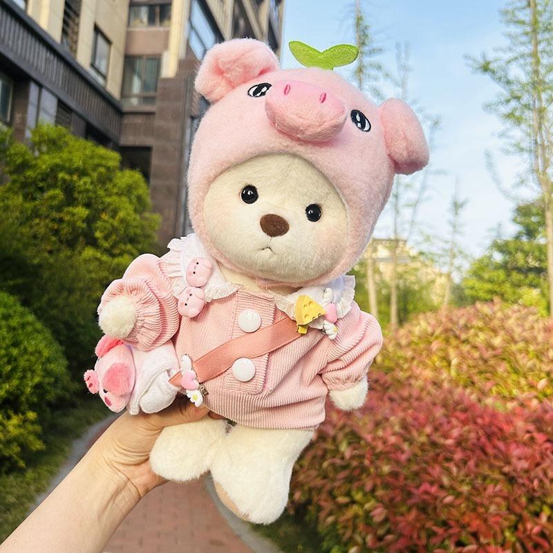30cm Handmade Original Teddy Bear Stuff Plush Doll With Clothes Lina Bear Kawaii Plushies Birthday Gift For Children Girlfriend