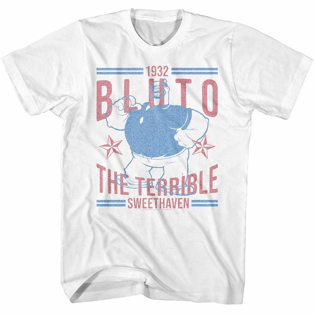 Popeye Bluto The Terrible White Adult T-Shirt S