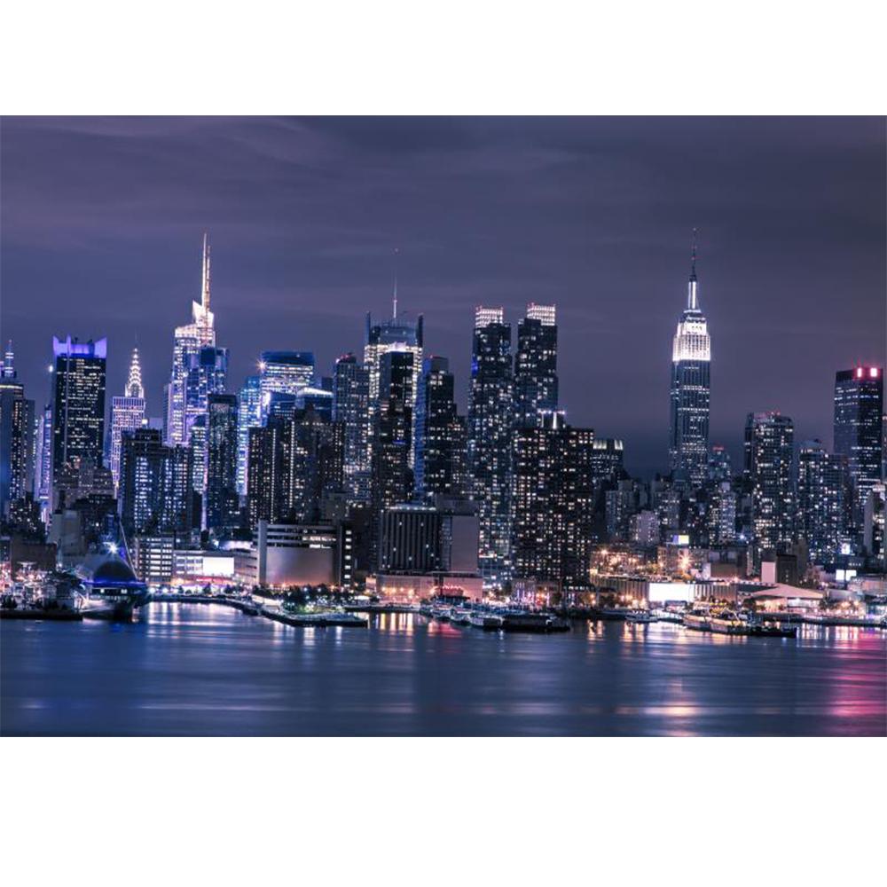 3d Wallpaper Modern City Night View Mural Living Room Tv Background Wall Mural Home Decoration