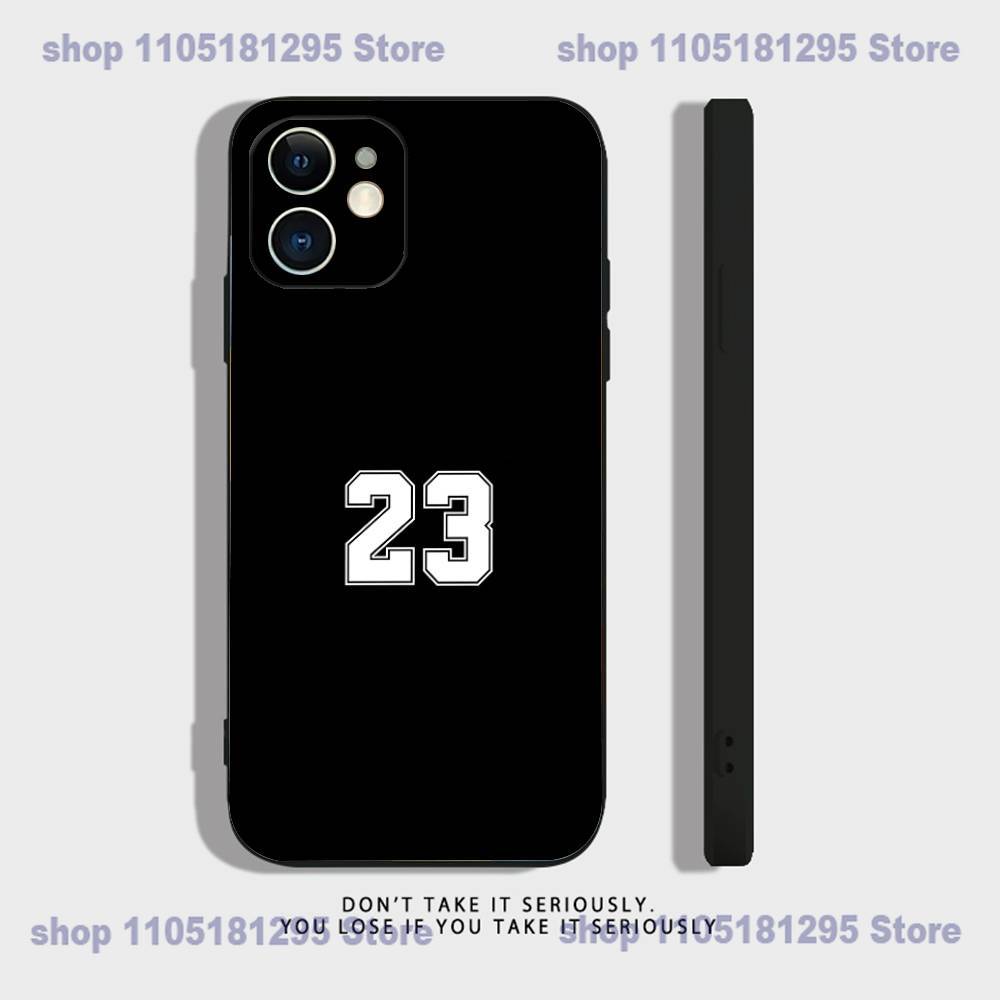 Basketball Phone Case For iPhone 17,16,15,14,13,12, J-Jordan 23,11,X,XR,XS,Plus,Mini,Pro,Max Soft black Shockproof Cover