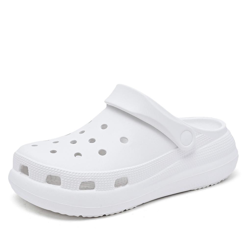 Men's Hole Shoes Are Odorless, Slip Resistant, and Non Abrasive, with Thick Soles for Wearing Slippers and Couple Summer Sandals